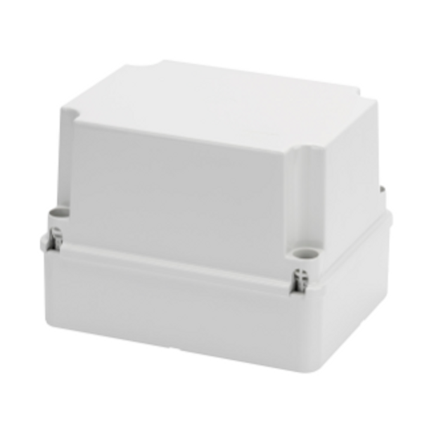 JUNCTION BOX WITH DEEP SCREWED LID - IP56 - INTERNAL DIMENSIONS 190X140X140 - SMOOTH WALLS - GREY RAL 7035 image 1