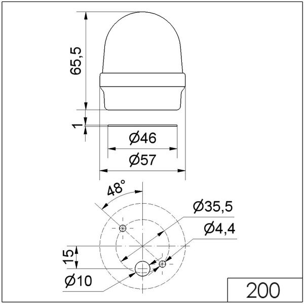 Permanent Beacon BM 12-230VAC/DC YE image 4