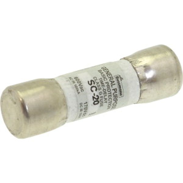 Fuse-link, low voltage, 20 A, AC 600 V, DC 170 V, 35.8 x 10.4 mm, G, UL, CSA, time-delay image 5