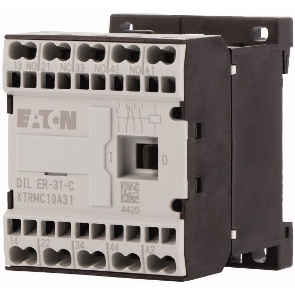Contactor relay, 42 V 50/60 Hz, N/O = Normally open: 3 N/O, N/C = Normally closed: 1 NC, Spring-loaded terminals, AC operation image 3