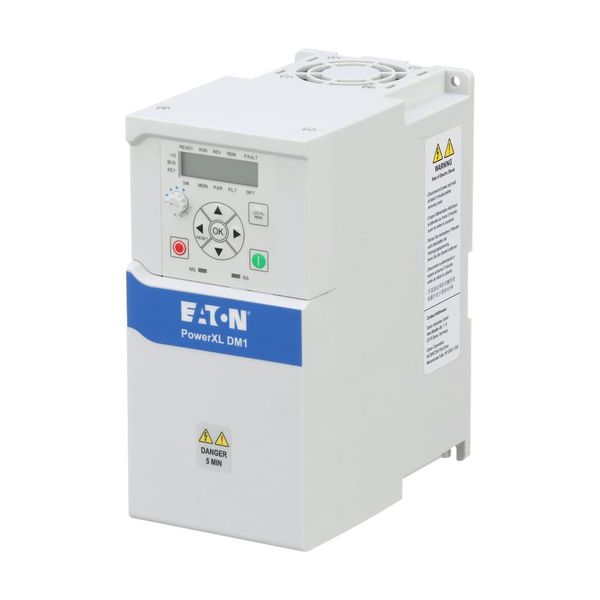 Variable frequency drive, 600 V AC, 3-phase, 7.5 A, 4 kW, IP20/NEMA0, Radio interference suppression filter, 7-digital display assembly, Setpoint pote image 5