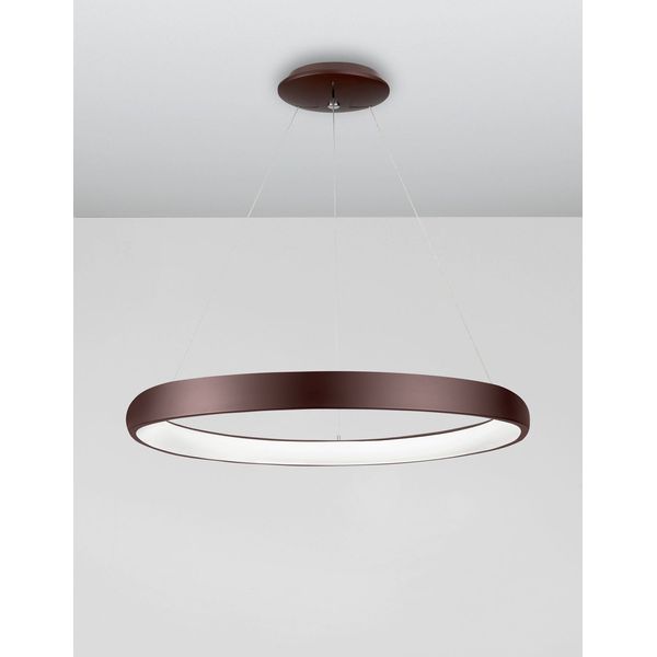 Triac Dimmable Coffee Brown Aluminium  & Acrylic  LED 52 Watt 230 Volt  2685Lm 3000K IP20  D: 61 H: 120 cm Adjustable Height image 1