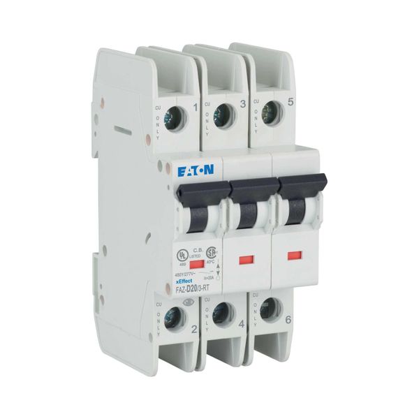 Miniature circuit breaker (MCB), 20 A, 3p, characteristic: D image 19