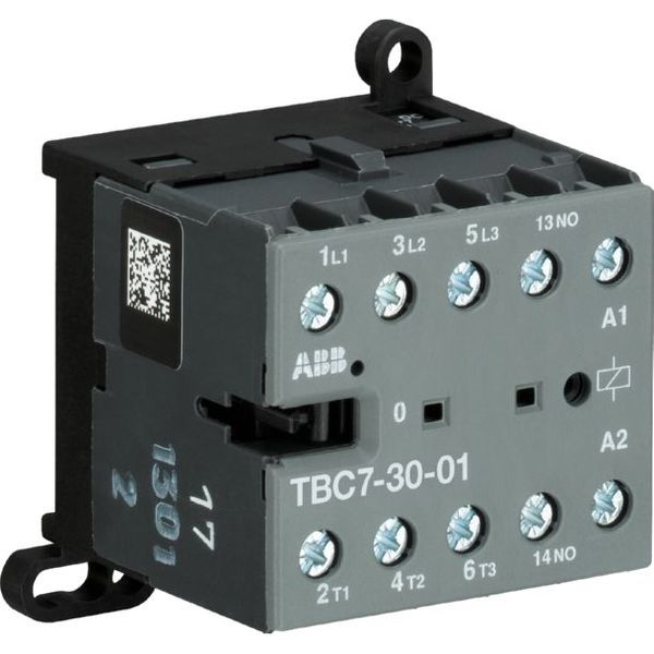 TBC7-30-01-51 Mini Contactor 17 ... 32 V DC - 3 NO - 0 NC - Screw Terminals image 1