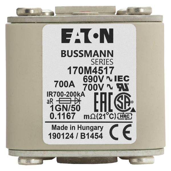 FUSE 700A 690V 1GN/50 AR UC image 7