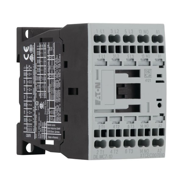 Contactor, 3 pole, 380 V 400 V 3 kW, 1 N/O, 230 V 50 Hz, 240 V 60 Hz, AC operation, Spring-loaded terminals image 17