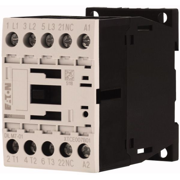 Contactor, 3 pole, 380 V 400 V 3 kW, 1 NC, 400 V 50 Hz, 440 V 60 Hz, AC operation, Screw terminals image 3