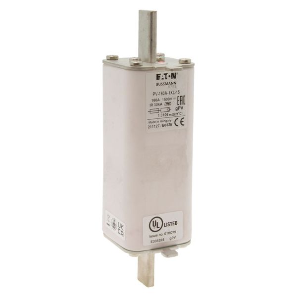 Fuse-link, high speed, 160 A, DC 1500 V, 1XL, 51 x 189 mm, gPV, IEC, UL, with indicator image 22