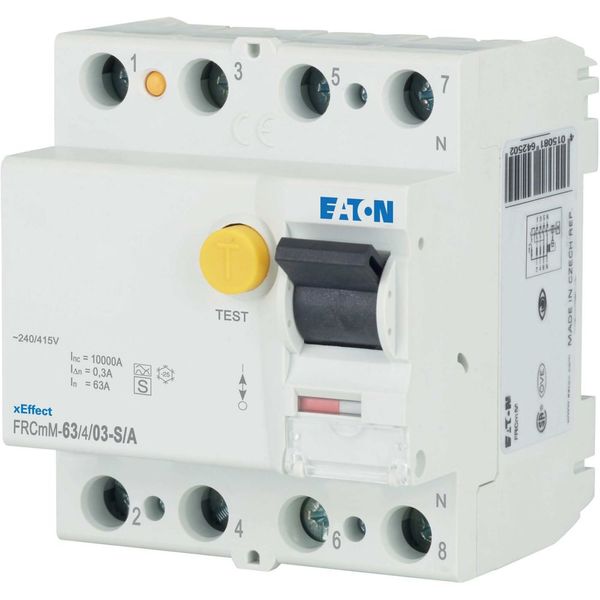 Residual current circuit breaker (RCCB), 63A, 4p, 300mA, type S/A image 12