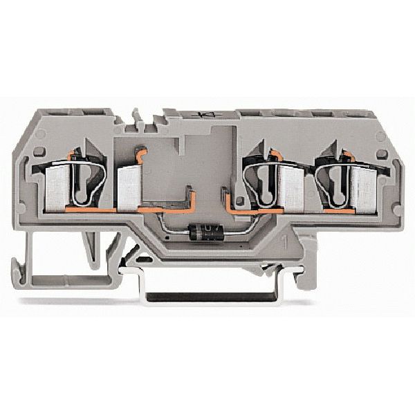 Component terminal block 3-conductor with diode 1N4007 gray image 1