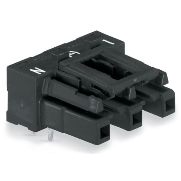 Socket for PCBs angled 3-pole black image 4