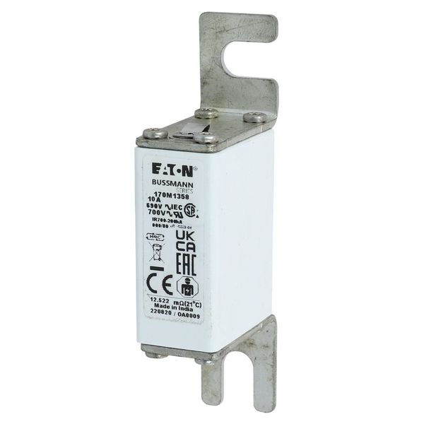 Fuse-link, high speed, 10 A, AC 690 V, DIN 000, 21 x 40 x 100 mm, gR, DIN, IEC, single indicator image 9