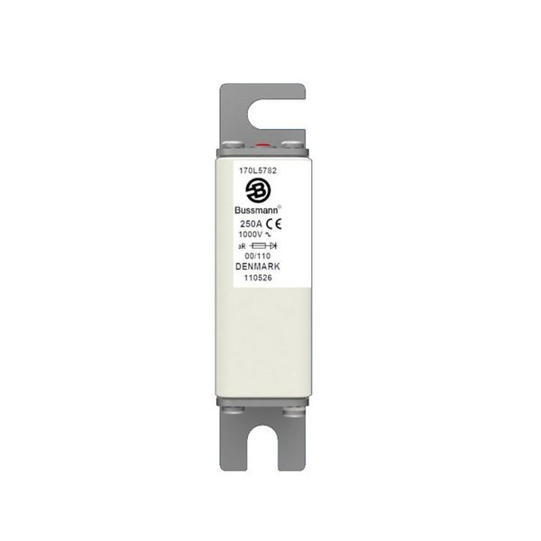 Fuse-link, high speed, 250 A, AC 1000 V, Size 00, 30 x 67 x 128 mm, aR, IEC, type T indicator image 7