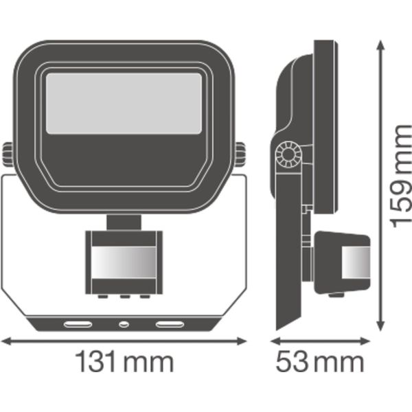 FLOODLIGHT SENSOR 10 W 3000 K SYM 100 S WT image 23