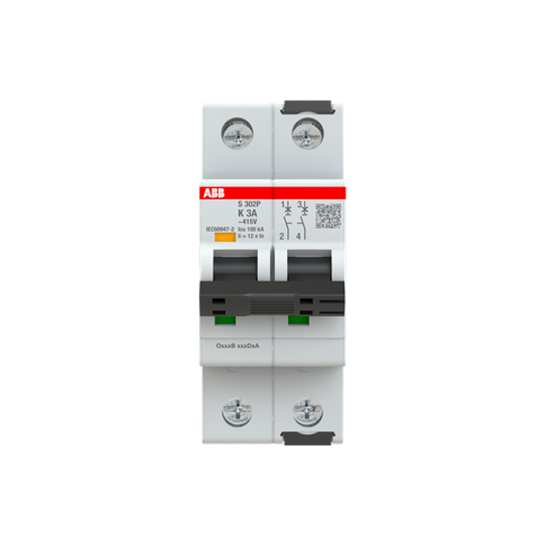 S302P-K3 Miniature Circuit Breaker - 2P - K - 3 A image 10
