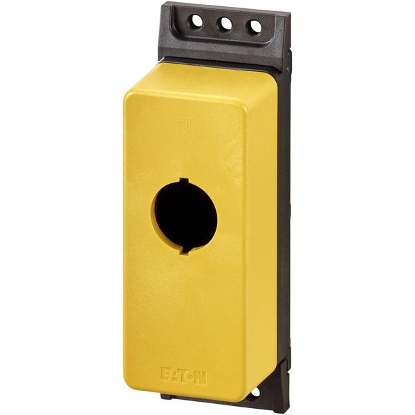 Surface mounting enclosure, flat, 1 mounting location, M22, yellow image 7