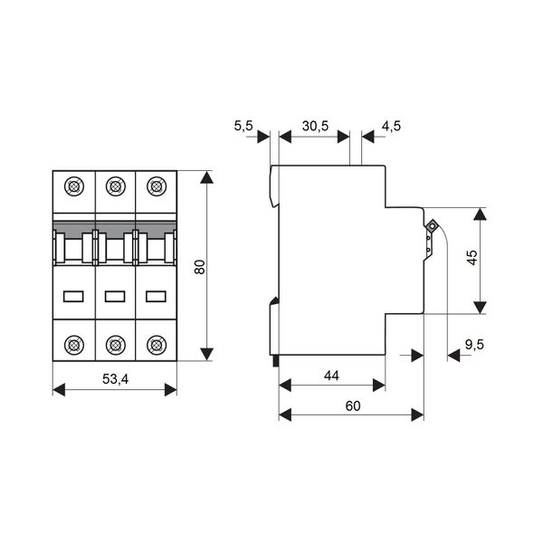 Miniature Circuit Breaker (MCB) D, 2A, 3-pole, 10kA image 5