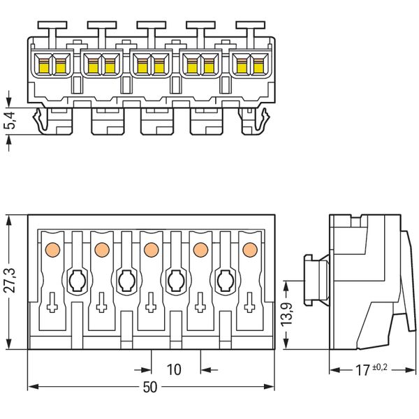 Lighting connector push-button, external for Linect® white image 6