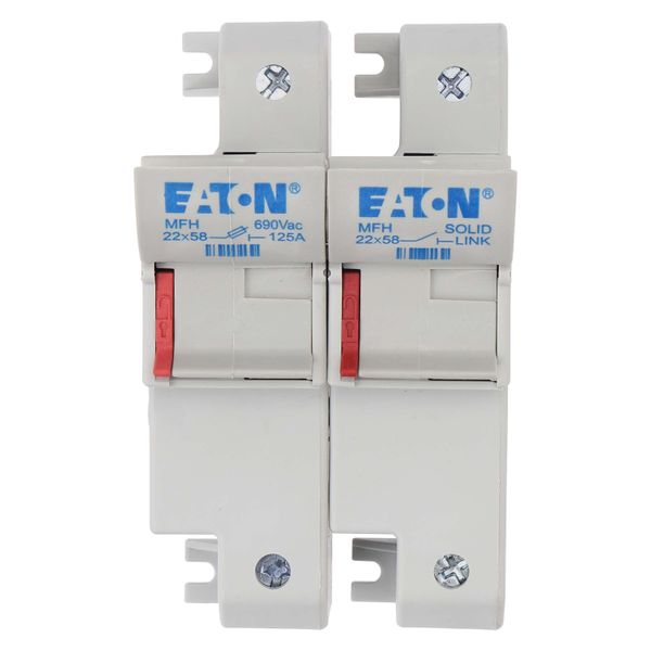 Fuse-holder, low voltage, 125 A, AC 690 V, 22 x 58 mm, 1P + neutral, IEC, UL image 26