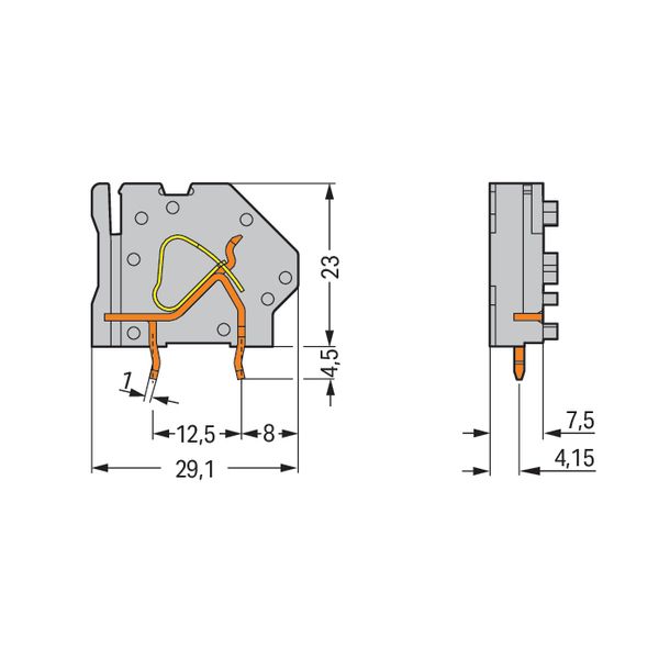 Stackable PCB terminal block 6 mm² Pin spacing 7.5 mm blue image 4