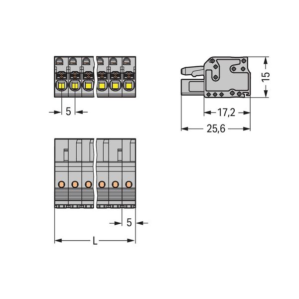 2231-118/102-000 1-conductor female connector; push-button; Push-in CAGE CLAMP® image 2