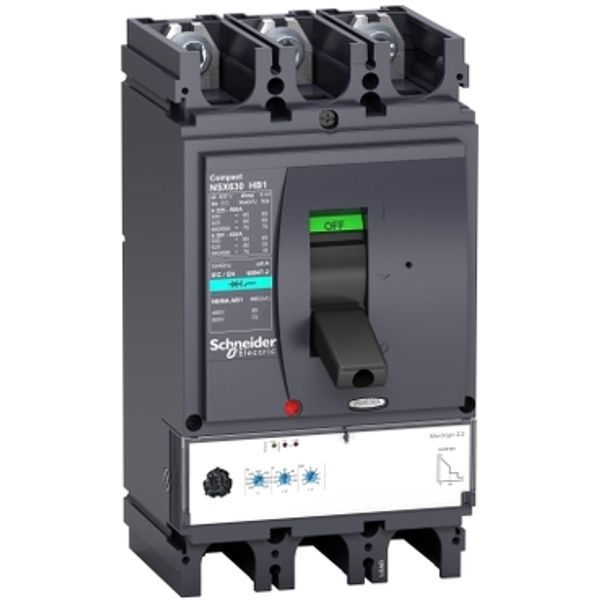 circuit breaker ComPact NSX400HB1, 75 kA at 690 VAC, MicroLogic 2.3 trip unit 250 A, 3 poles 3d image 2