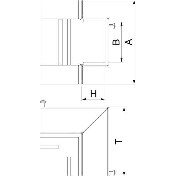 BSKM-AE 0407 RW External corner for wall and ceiling mounting 40x70 image 2