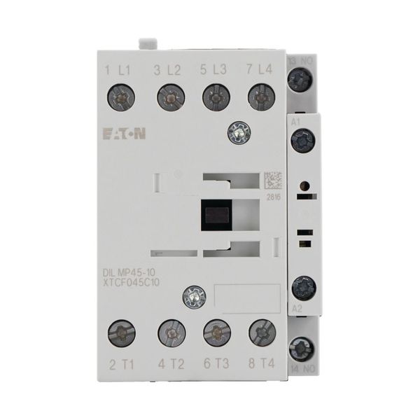 Contactor, 4 pole, AC operation, AC-1: 45 A, 1 N/O, 110 V 50 Hz, 120 V 60 Hz, Screw terminals image 7