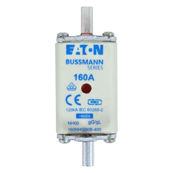 Fuse-link, LV, 160 A, AC 400 V, NH00, gL/gG, IEC, dual indicator, live gripping lugs image 7