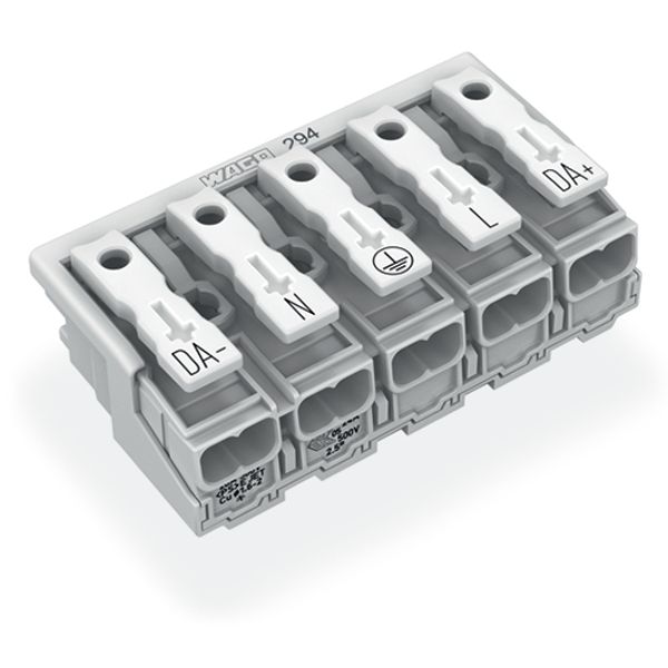 Lighting connector push-button, external without ground contact white image 2