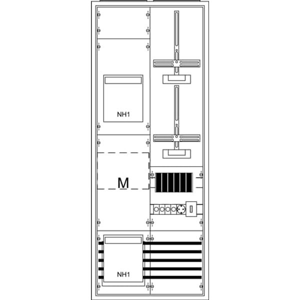 KS455 Measurement and metering transformer cabinet, Field width: 2, Rows: 0, 1400 mm x 550 mm x 215 mm, Isolated (Class II), IP31 image 5