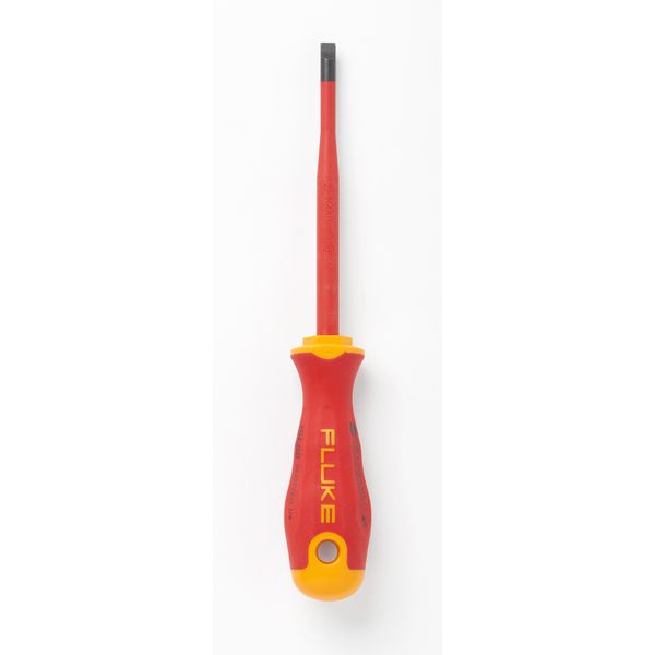 ISLS8 125 mm screwdriver with 6 mm slotted blade. Certified to 1000 V ac and 1500 V dc. image 1