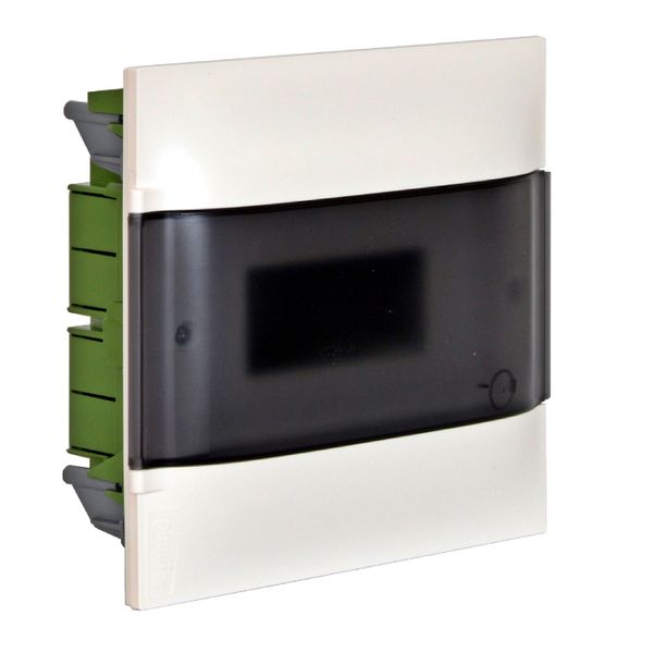 LEGRAND 1X6M FLUSH CABINET SMOKED DOOR E+N TERMINAL BLOCK FOR DRY WALL image 1