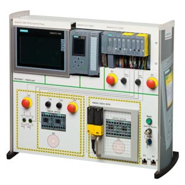 Safety training case S7-1513F The training case is used to practice programming, operation and commissioning of fail-safe programmable logic controllers SIMATIC S7-1500 within Totally Integrated Automation  6ZB2310-0CV00 image 1