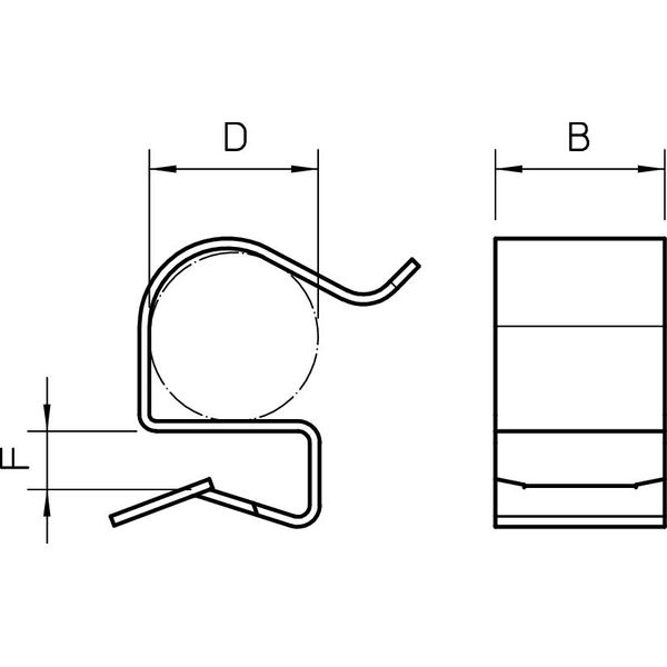 BCC 2-4 D7 Beam clamp for cable, 6-7mm 2-4mm image 2