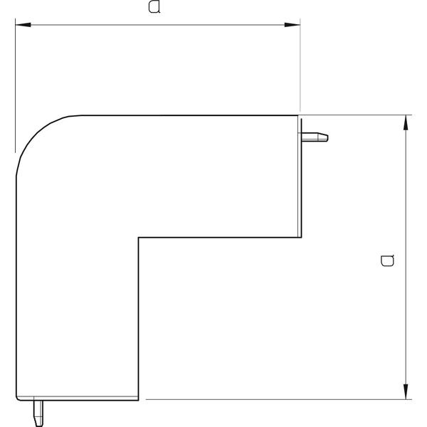 WDKH-A30045RW External corner hood halogen-free 30x45mm image 2