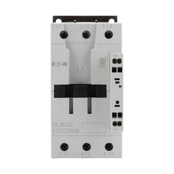 Contactor, 3 pole, 380 V 400 V 18.5 kW, RDC 24: 24 - 27 V DC, DC operation, Spring-loaded terminals image 5