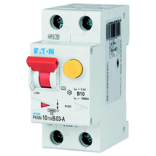 RCD/MCB combination, 10 A, 300 mA, MCB trip characteristic: B, 1p+N, RCD trip characteristic: A image 22