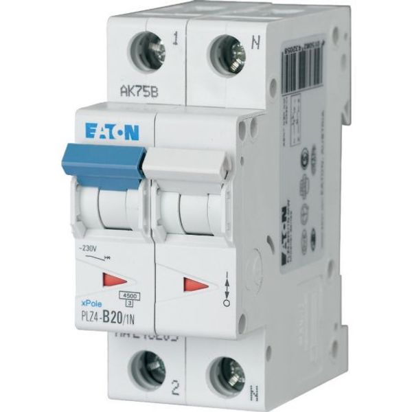 PLZ4-B20/1N-MW Eaton Moeller series xPole - PLZ4 MCB image 1