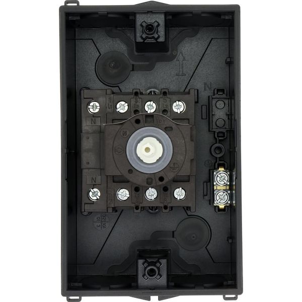 Main switch, P1, 25 A, surface mounting, 3 pole + N, STOP function, With black rotary handle and locking ring, Lockable in the 0 (Off) position image 24