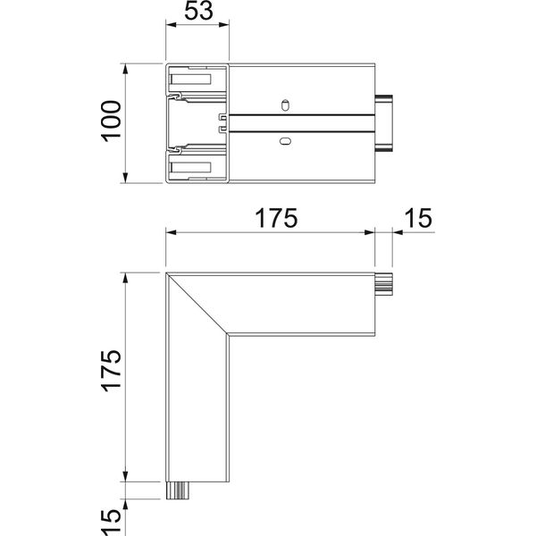 GK-AS53100RW External corner rigid form 190x190x100 image 2