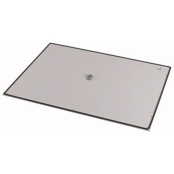 Bottom-/top plate, closed Aluminum, for WxD = 1350 x 300mm, IP55, grey image 1