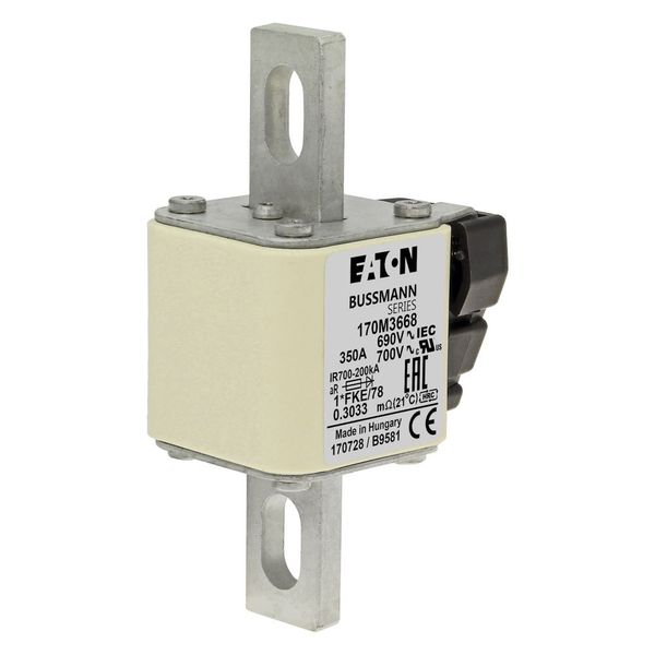 Fuse-link, high speed, 350 A, AC 690 V, compact size 1, 45 x 59 x 110 mm, aR, IEC, UL image 9