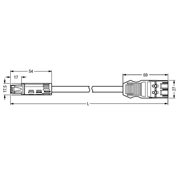 pre-assembled connecting cable Eca Plug/open-ended brown image 5