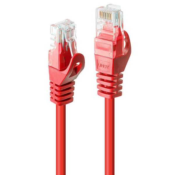 5m Cat.6 U/UTP Network Cable, Red RJ45, M/M, 250MHz, CCA image 1