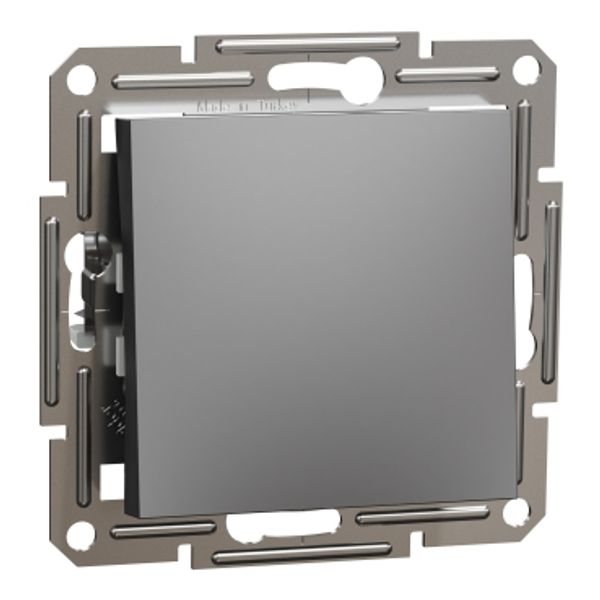 Asfora - intermediate switch, screwless terminals, wo frame, anthracite image 2