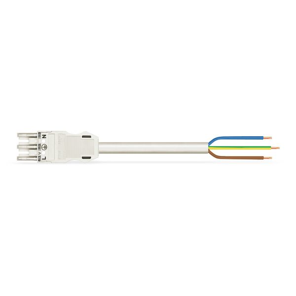 pre-assembled connecting cable;Eca;Socket/open-ended;white image 1