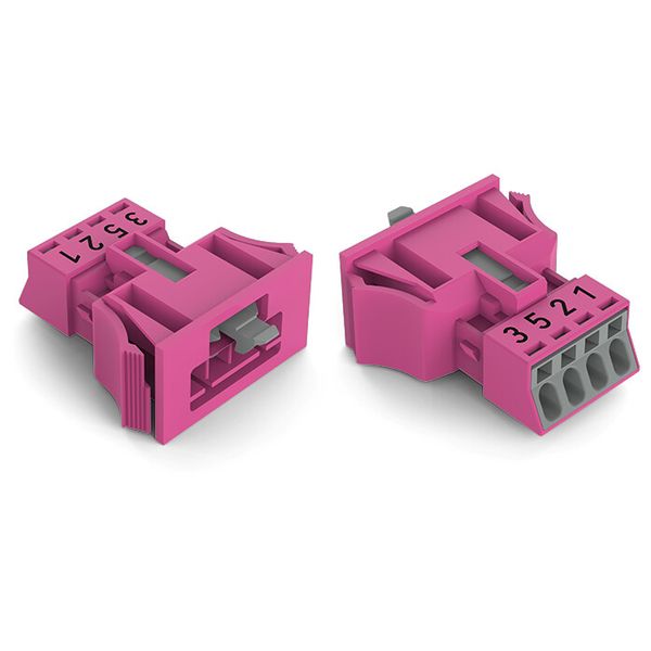 Snap-in plug 4-pole Cod. B pink image 1