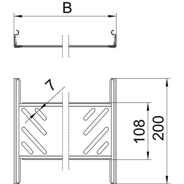 KTSMV 330 FS Straight connector set for cable tray Magic 35x300x200 image 2