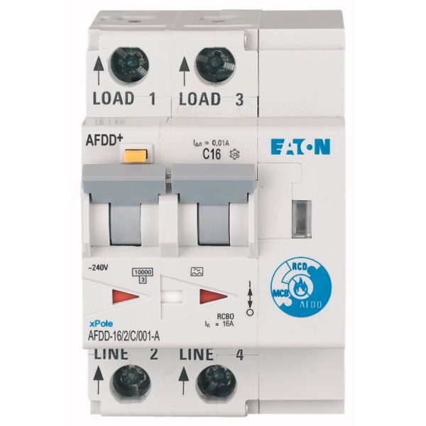 Arc Fault Detection Device, 2p, C, 16 A, 10 mA, type A image 2